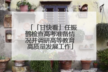 「甘快看」任振鹤检查高考准备情况并调研高等教育高质量发展工作