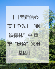 「坚定信心 实干争先」“钢铁森林”中 重塑“绿色”火电基因