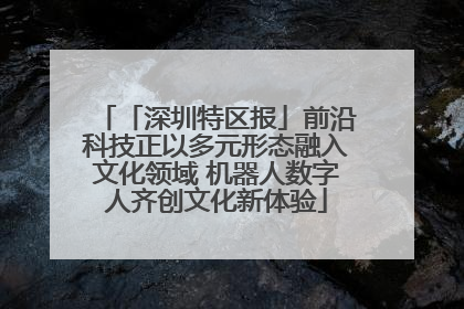 「深圳特区报」前沿科技正以多元形态融入文化领域 机器人数字人齐创文化新体验