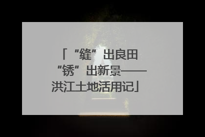 “缝”出良田 “锈”出新景——洪江土地活用记
