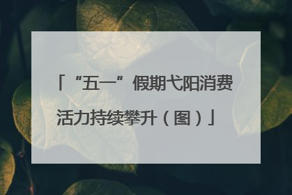 “五一”假期弋阳消费活力持续攀升（图）
