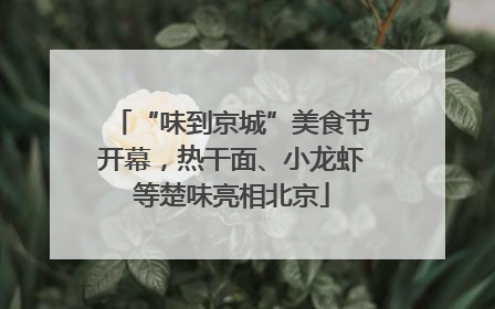 “味到京城”美食节开幕，热干面、小龙虾等楚味亮相北京