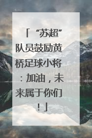 “苏超”队员鼓励黄桥足球小将：加油，未来属于你们！