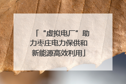 “虚拟电厂”助力枣庄电力保供和新能源高效利用