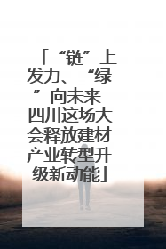 “链”上发力、“绿”向未来 四川这场大会释放建材产业转型升级新动能