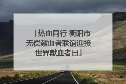 热血同行 衡阳市无偿献血者联谊迎接世界献血者日