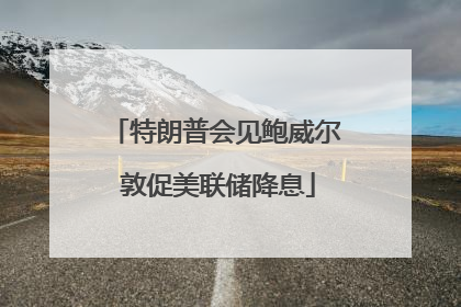 特朗普会见鲍威尔 敦促美联储降息