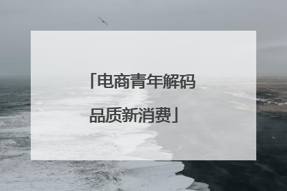 电商青年解码品质新消费