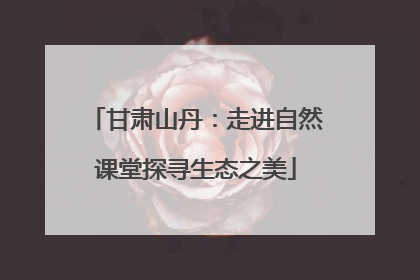 甘肃山丹：走进自然课堂探寻生态之美