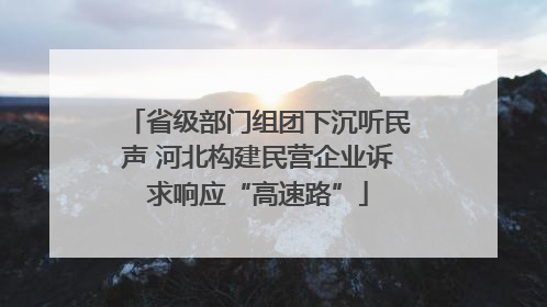 省级部门组团下沉听民声 河北构建民营企业诉求响应“高速路”