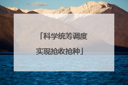 科学统筹调度实现抢收抢种