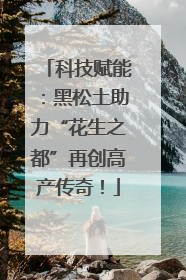 科技赋能：黑松土助力“花生之都”再创高产传奇！