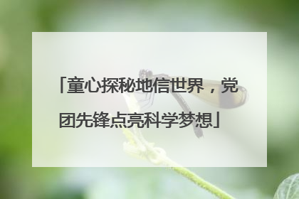 童心探秘地信世界，党团先锋点亮科学梦想