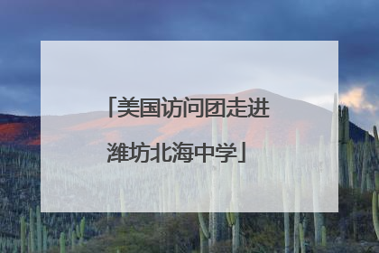 美国访问团走进潍坊北海中学