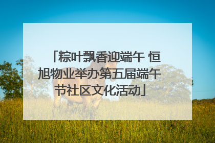 粽叶飘香迎端午 恒旭物业举办第五届端午节社区文化活动