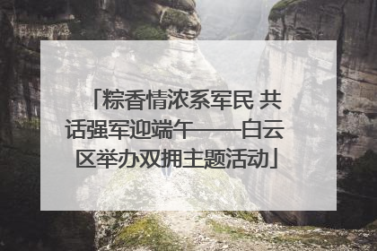 粽香情浓系军民 共话强军迎端午——白云区举办双拥主题活动