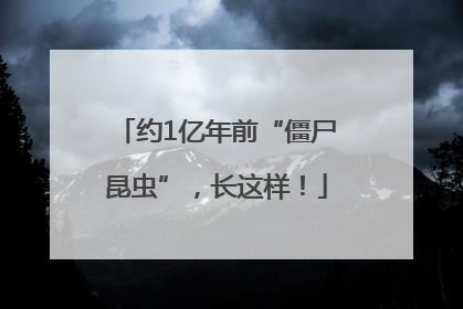 约1亿年前“僵尸昆虫”，长这样！