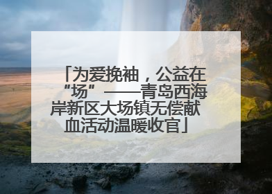 为爱挽袖，公益在“场”——青岛西海岸新区大场镇无偿献血活动温暖收官