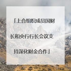 上合组织成员国财长和央行行长会议支持深化财金合作