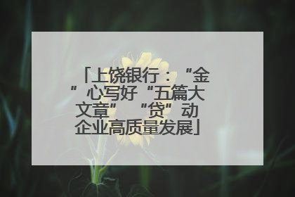 上饶银行：“金”心写好“五篇大文章” “贷”动企业高质量发展