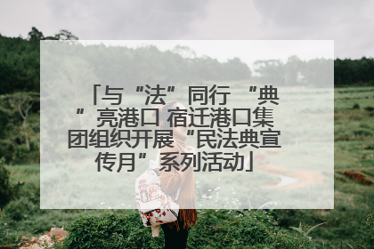 与“法”同行 “典”亮港口 宿迁港口集团组织开展“民法典宣传月”系列活动