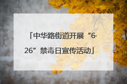 中华路街道开展“6·26”禁毒日宣传活动