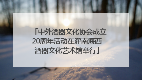 中外酒器文化协会成立20周年活动在灌南海西酒器文化艺术馆举行