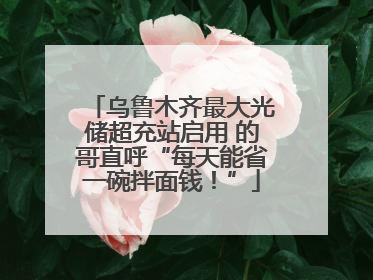 乌鲁木齐最大光储超充站启用 的哥直呼“每天能省一碗拌面钱！”