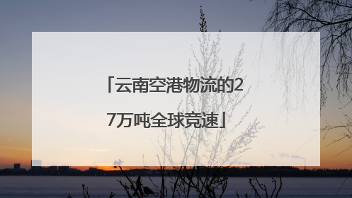 云南空港物流的27万吨全球竞速