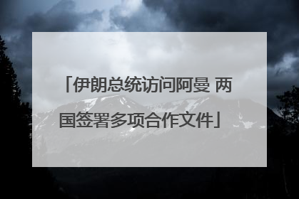 伊朗总统访问阿曼 两国签署多项合作文件