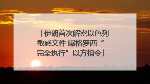 伊朗首次解密以色列敏感文件 曝格罗西“完全执行”以方指令