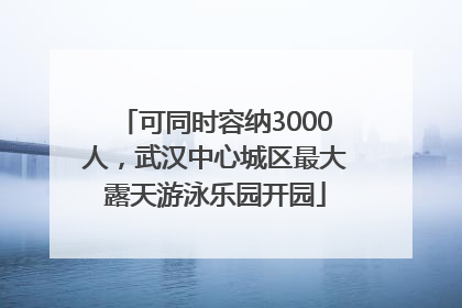 可同时容纳3000人，武汉中心城区最大露天游泳乐园开园