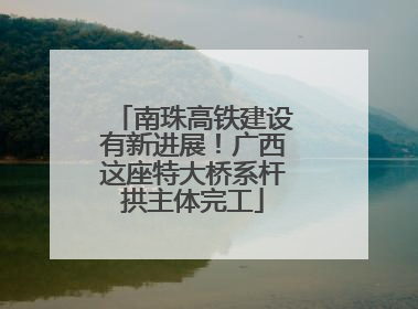南珠高铁建设有新进展！广西这座特大桥系杆拱主体完工