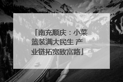 南充顺庆：小菜篮装满大民生 产业链拓宽致富路