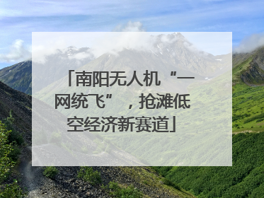 南阳无人机“一网统飞”，抢滩低空经济新赛道