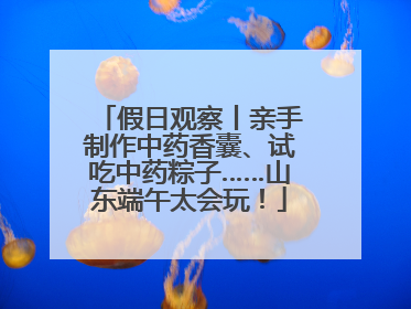 假日观察丨亲手制作中药香囊、试吃中药粽子……山东端午太会玩！