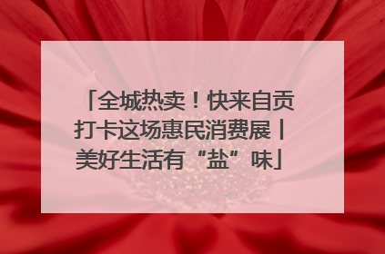 全城热卖！快来自贡打卡这场惠民消费展丨美好生活有“盐”味