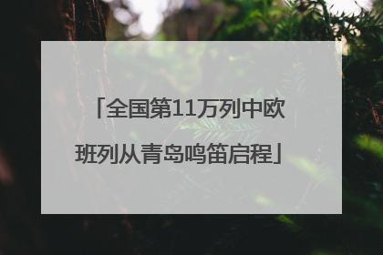 全国第11万列中欧班列从青岛鸣笛启程