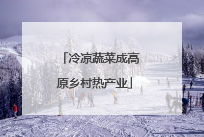 冷凉蔬菜成高原乡村热产业