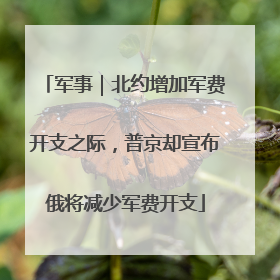 军事｜北约增加军费开支之际，普京却宣布俄将减少军费开支