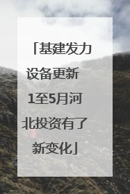 基建发力设备更新 1至5月河北投资有了新变化