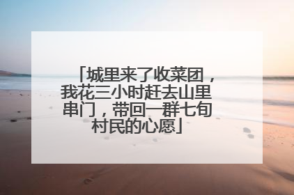 城里来了收菜团，我花三小时赶去山里串门，带回一群七旬村民的心愿