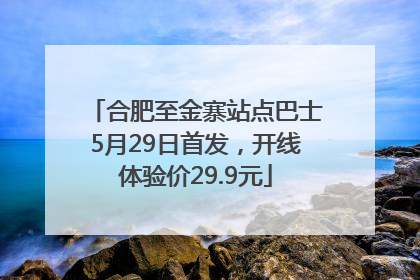 合肥至金寨站点巴士5月29日首发，开线体验价29.9元