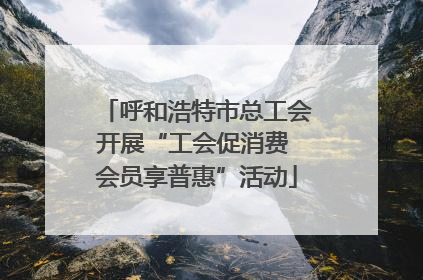 呼和浩特市总工会开展“工会促消费 会员享普惠”活动