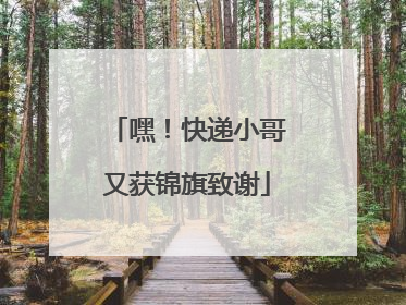 嘿！快递小哥又获锦旗致谢