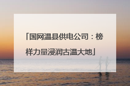 国网温县供电公司：榜样力量浸润古温大地