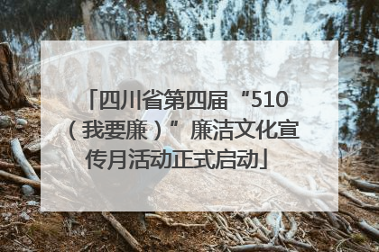 四川省第四届“510（我要廉）”廉洁文化宣传月活动正式启动