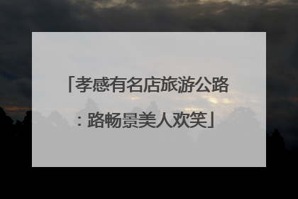 孝感有名店旅游公路：路畅景美人欢笑