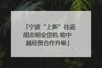 宁波“上新”往返胡志明全货机 助中越经贸合作升级