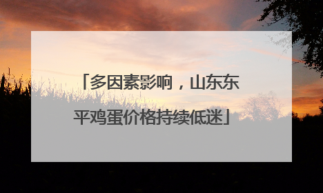 多因素影响，山东东平鸡蛋价格持续低迷